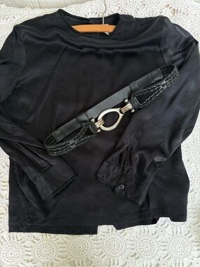 Black Silk Blouse 8 Petite Gorgeous